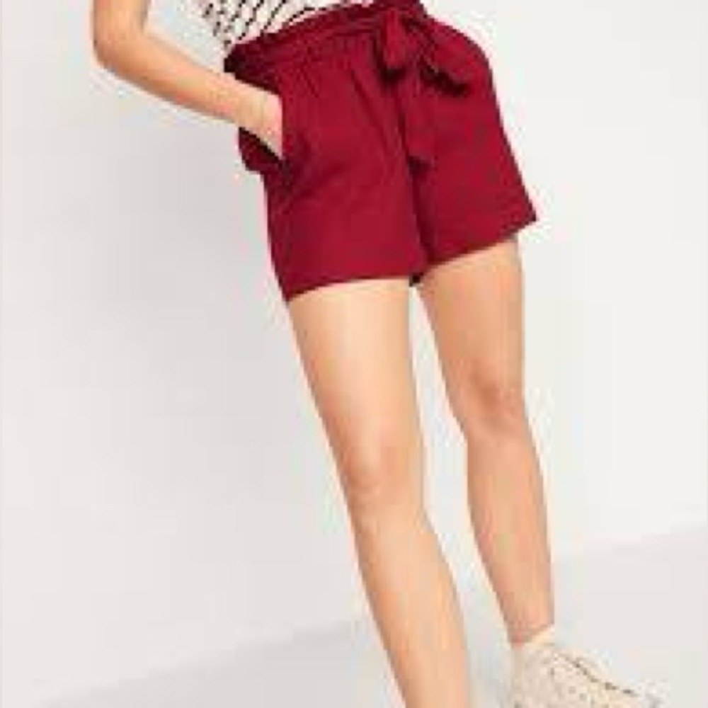 Old Navy High Waist Red Shorts
